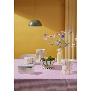 Lulu Collection Twist Stripe Bowl | Green | 24x24x12cm