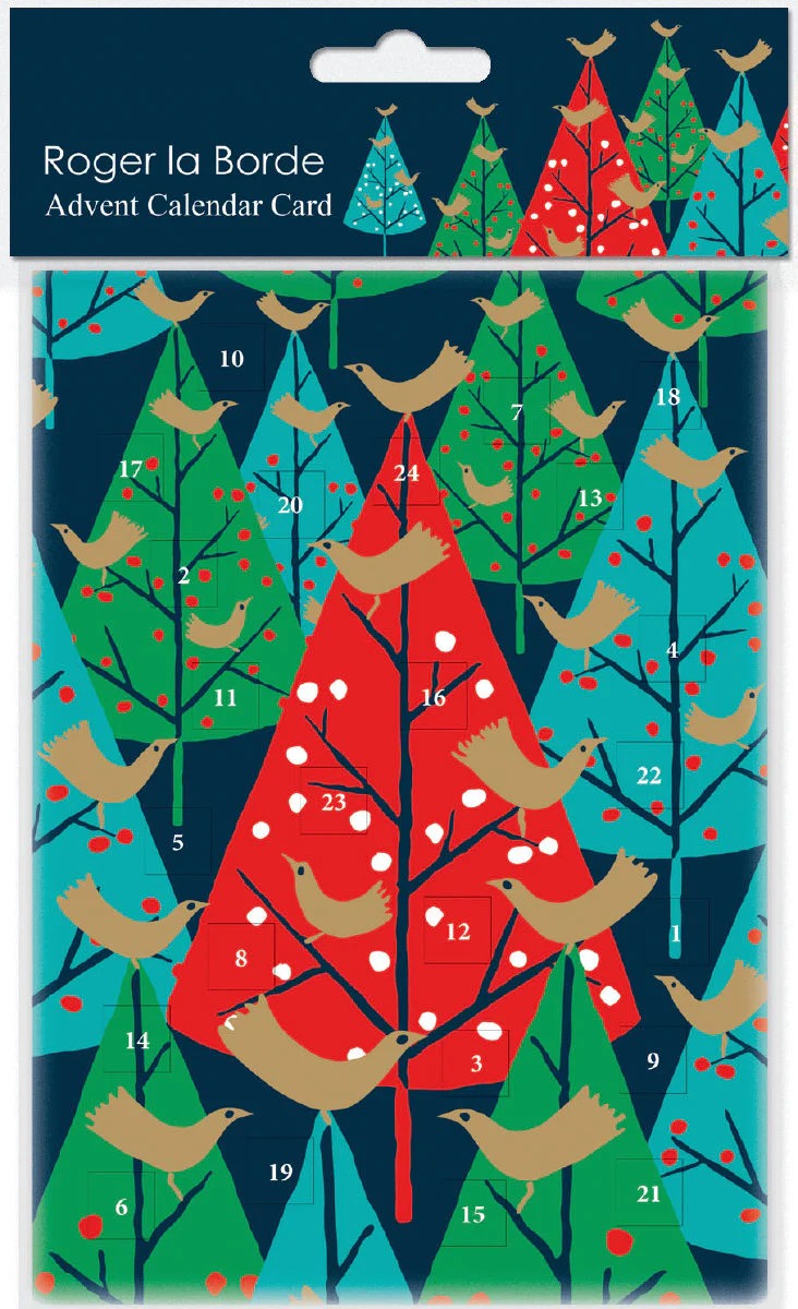 Brilliant Birds Advent Calendar Card