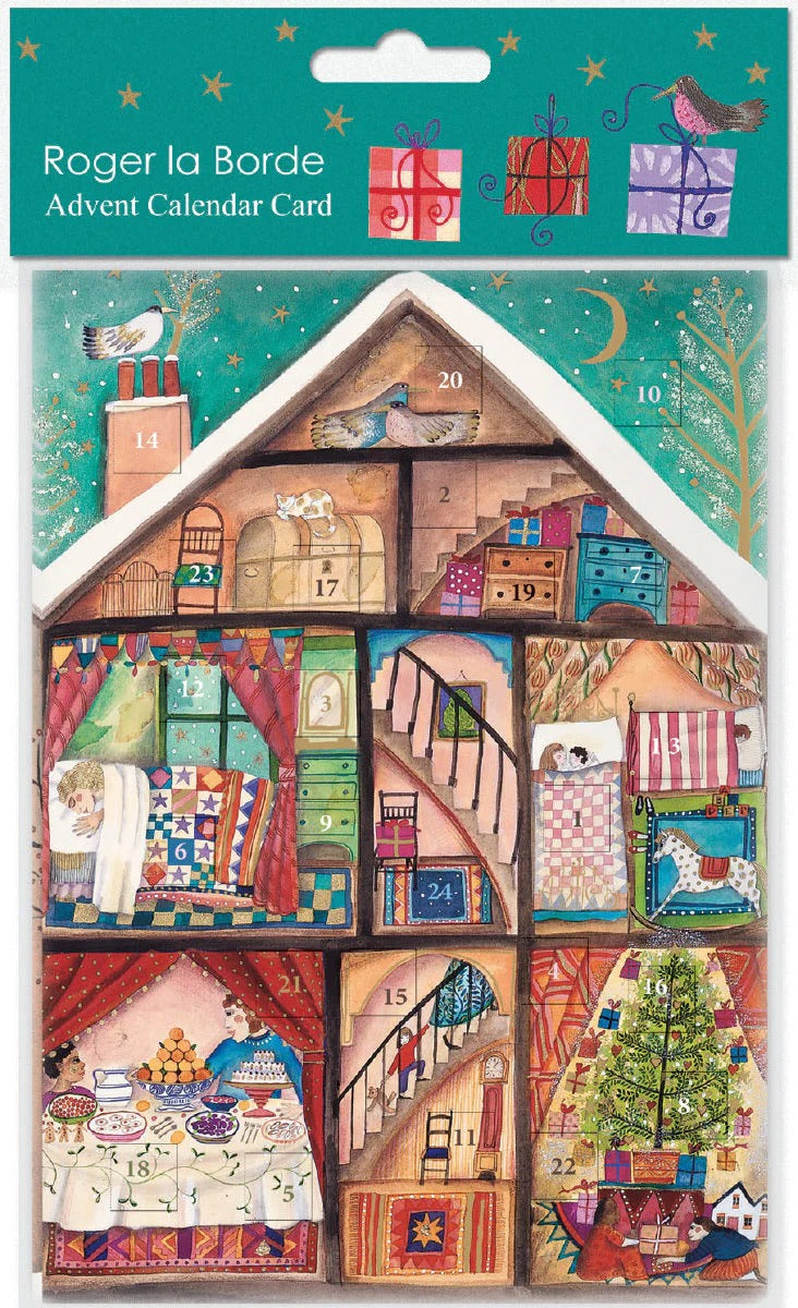 Christmas House Advent Calendar Card