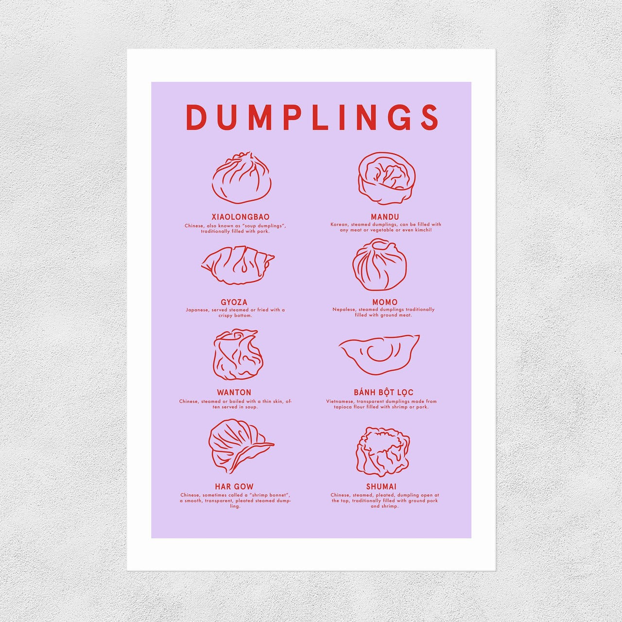 Dumplings A3 Print | East End Prints – Me & Mimi