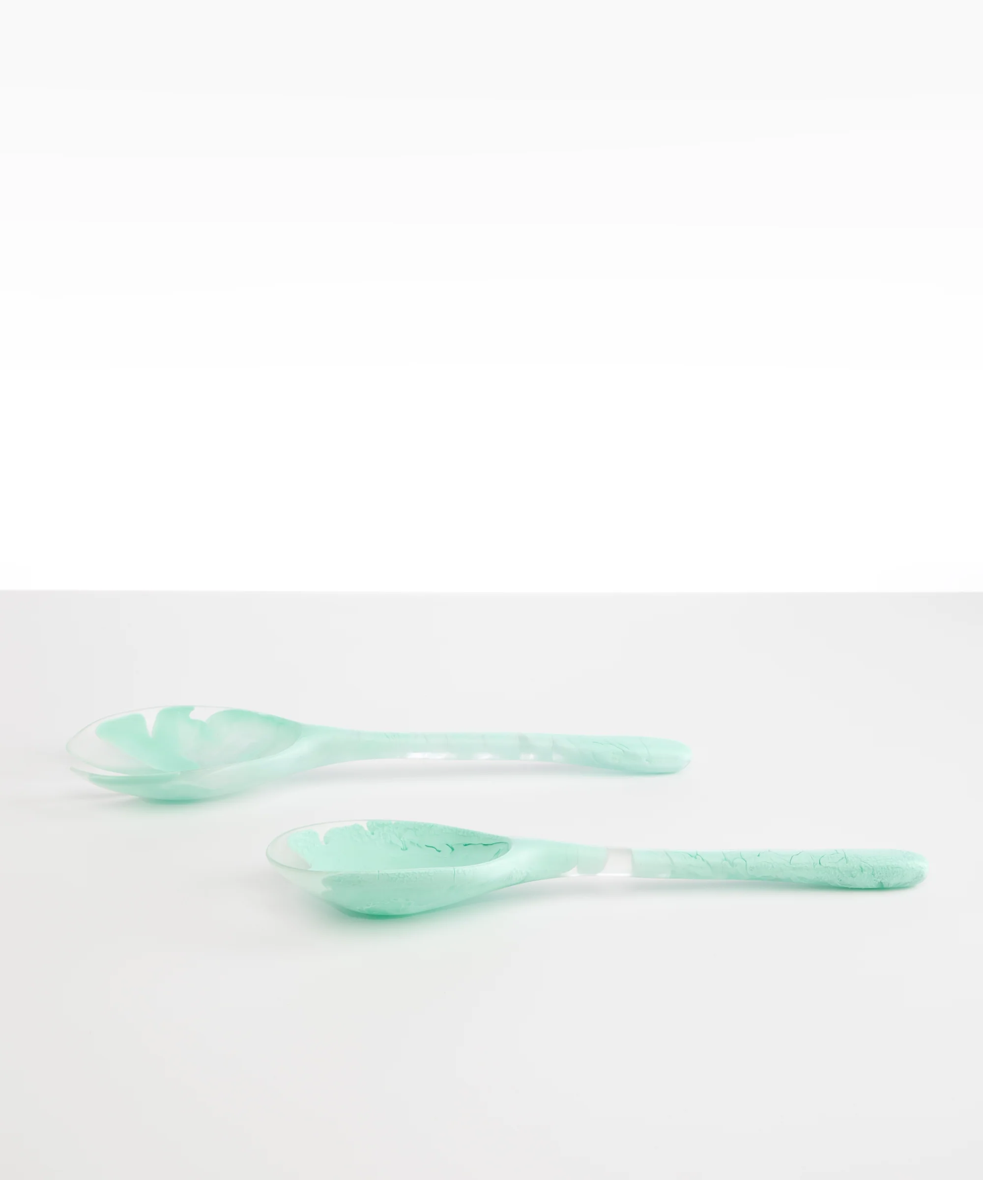 Resin Long Stone Salad Servers | Mint