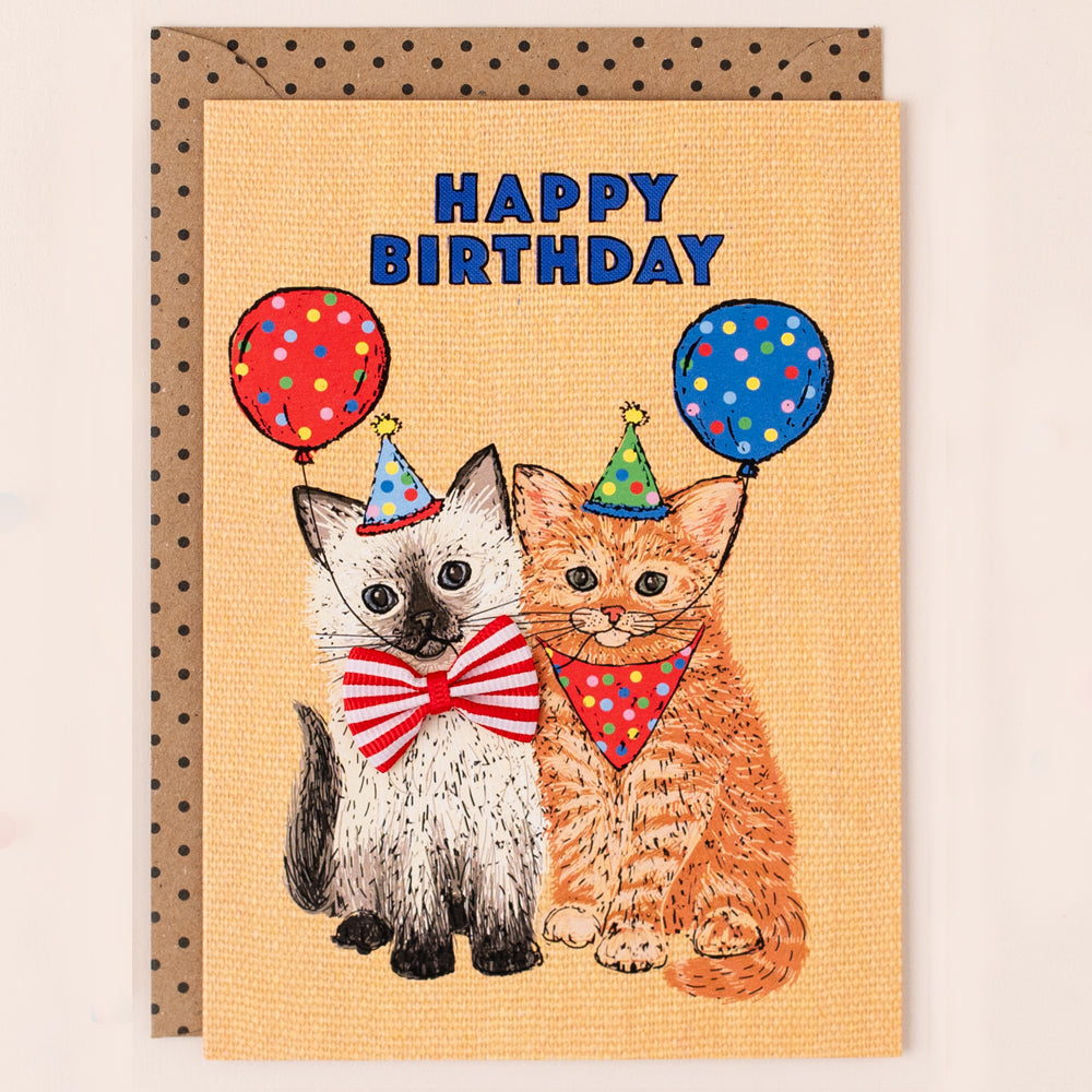 Cats with Party Hats Birthday Card | Apple & Clover – Me & Mimi