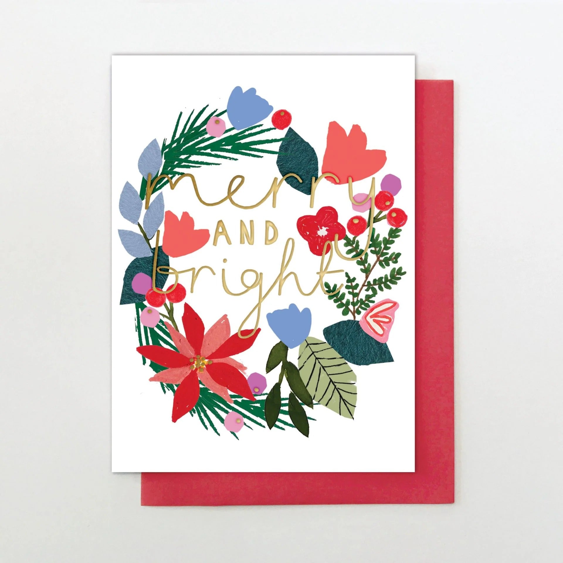 Merry & Bright Wreath Card