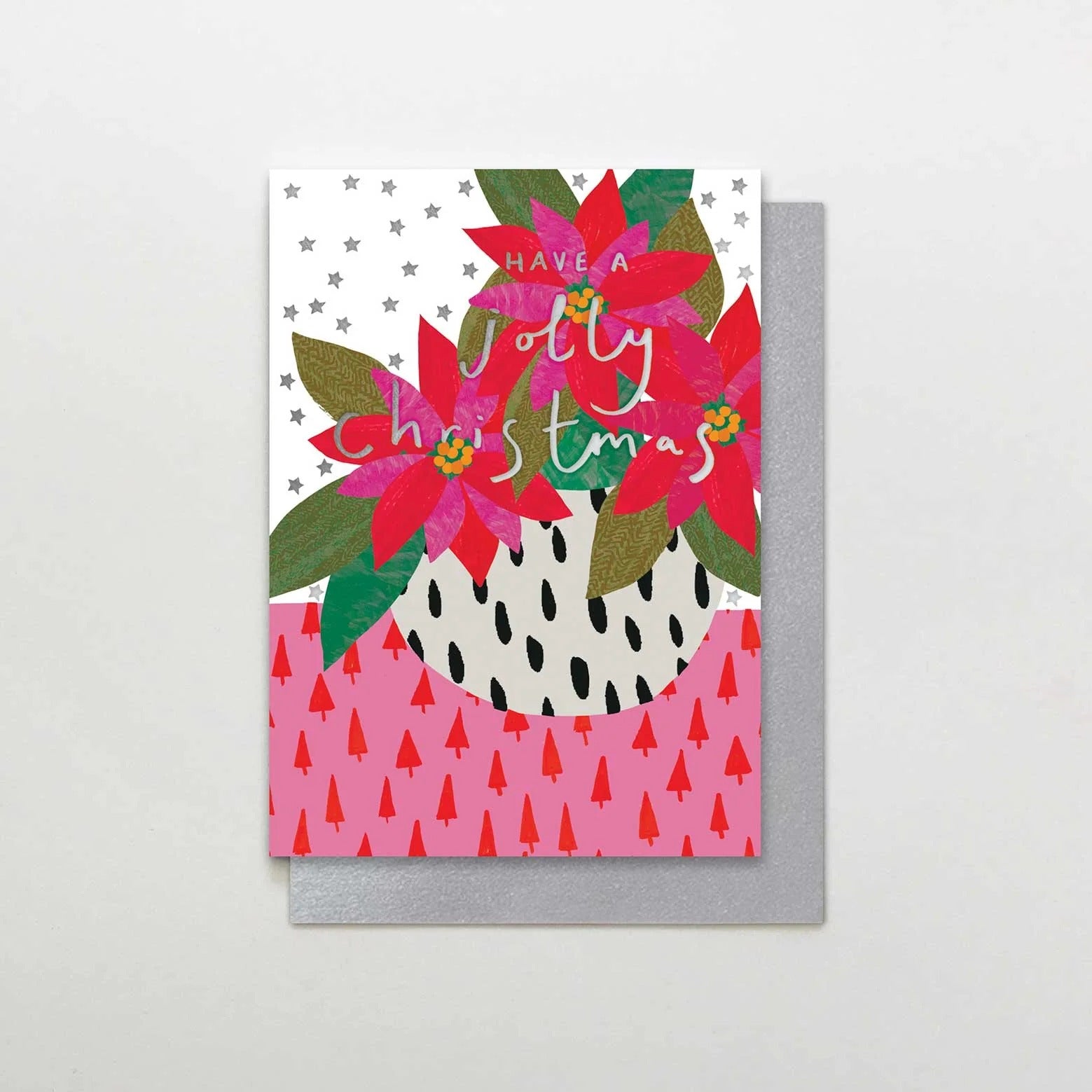 Jolly Christmas Flowers Card