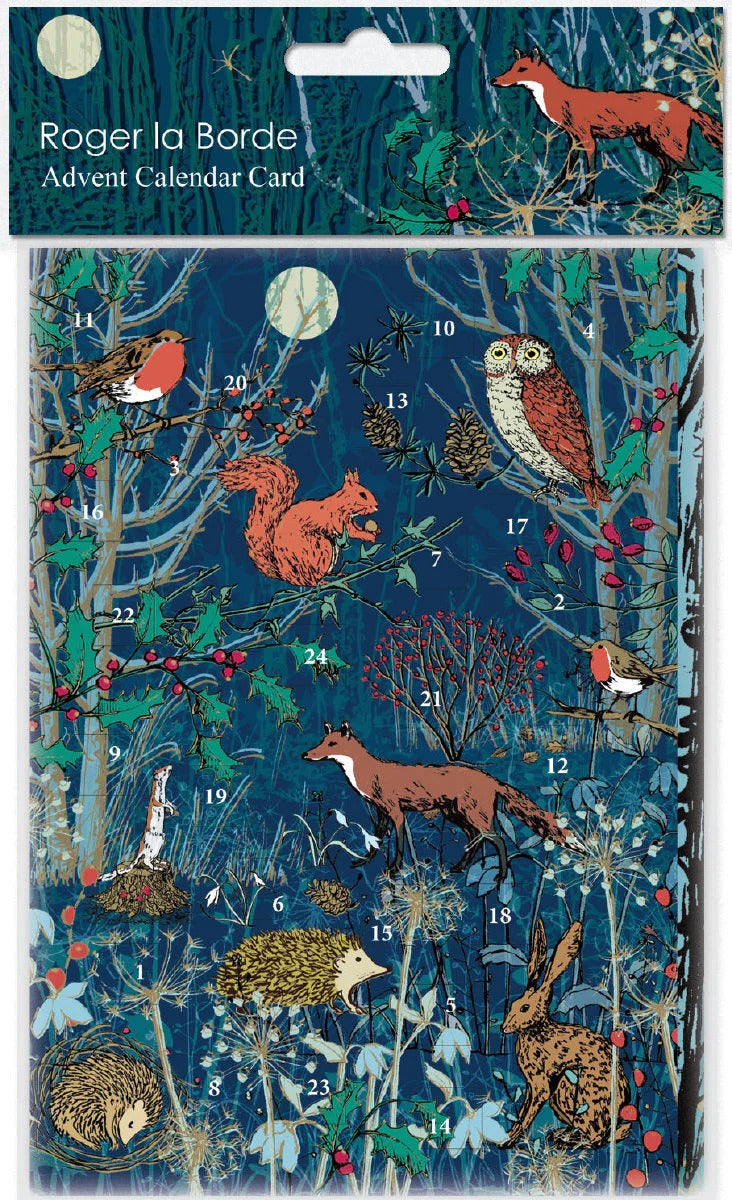 Winter's Tale Animals Advent Calendar Card