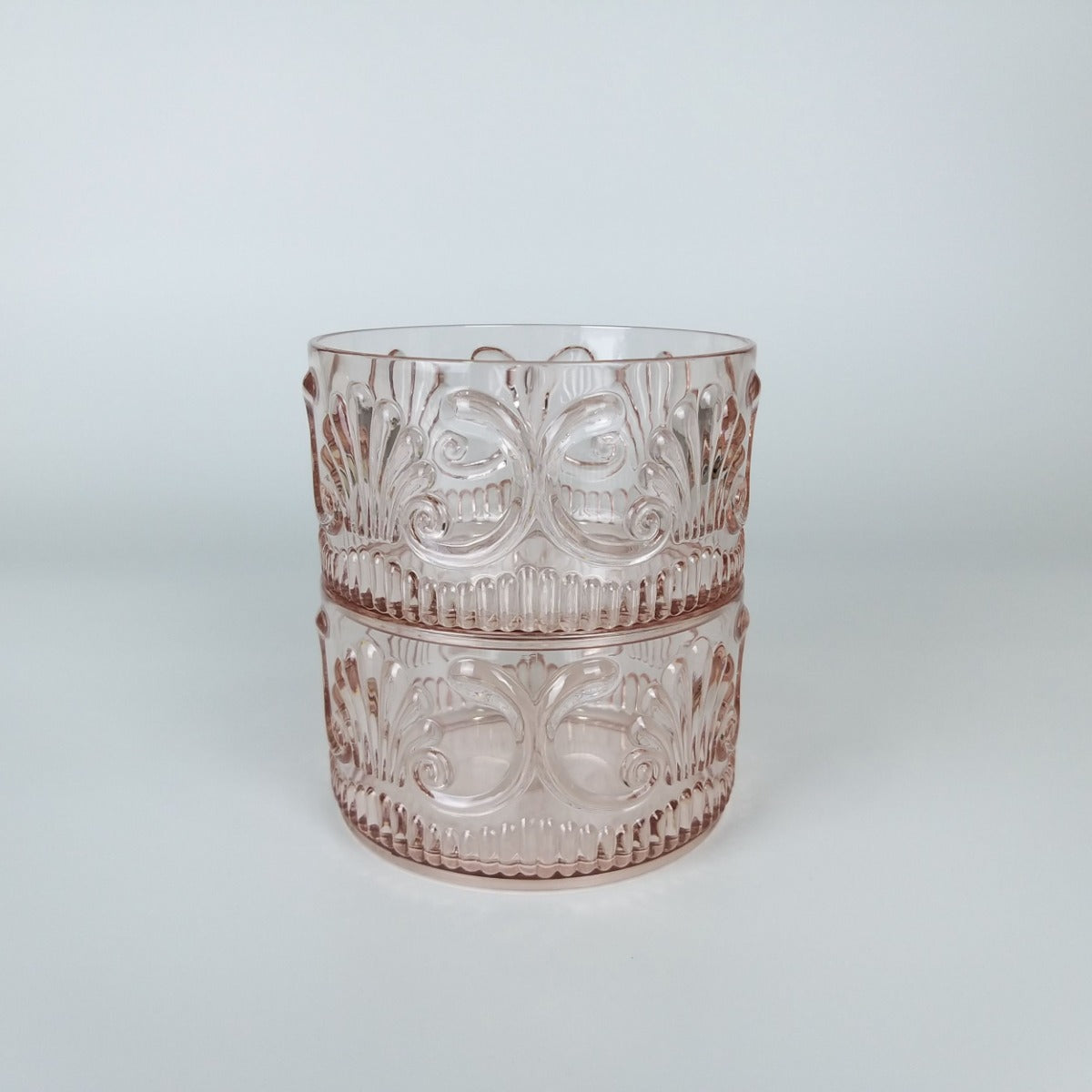 Acrylic Snack Bowl | Scollop Pink | 13x7cm