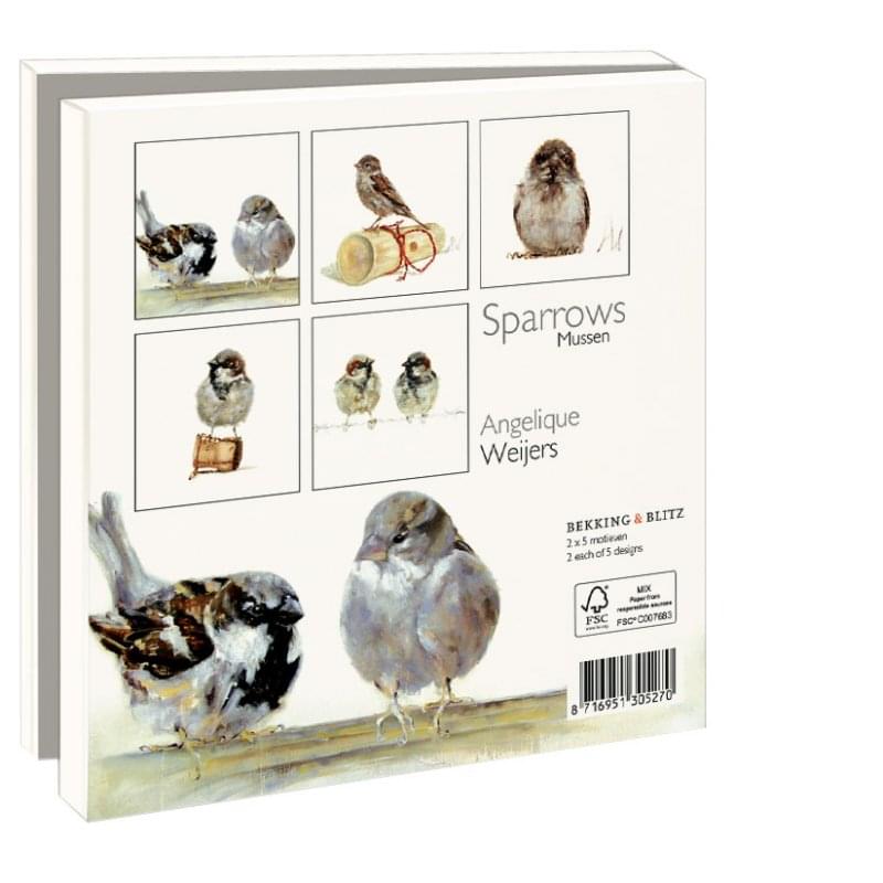 Sparrows, Angelique Weijers Notecard Set | 10pk