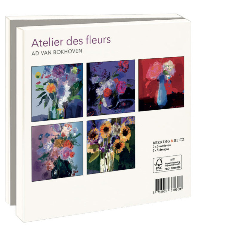 Atelier des Fleurs, Ad van Bokhoven Notecard Set | 10pk