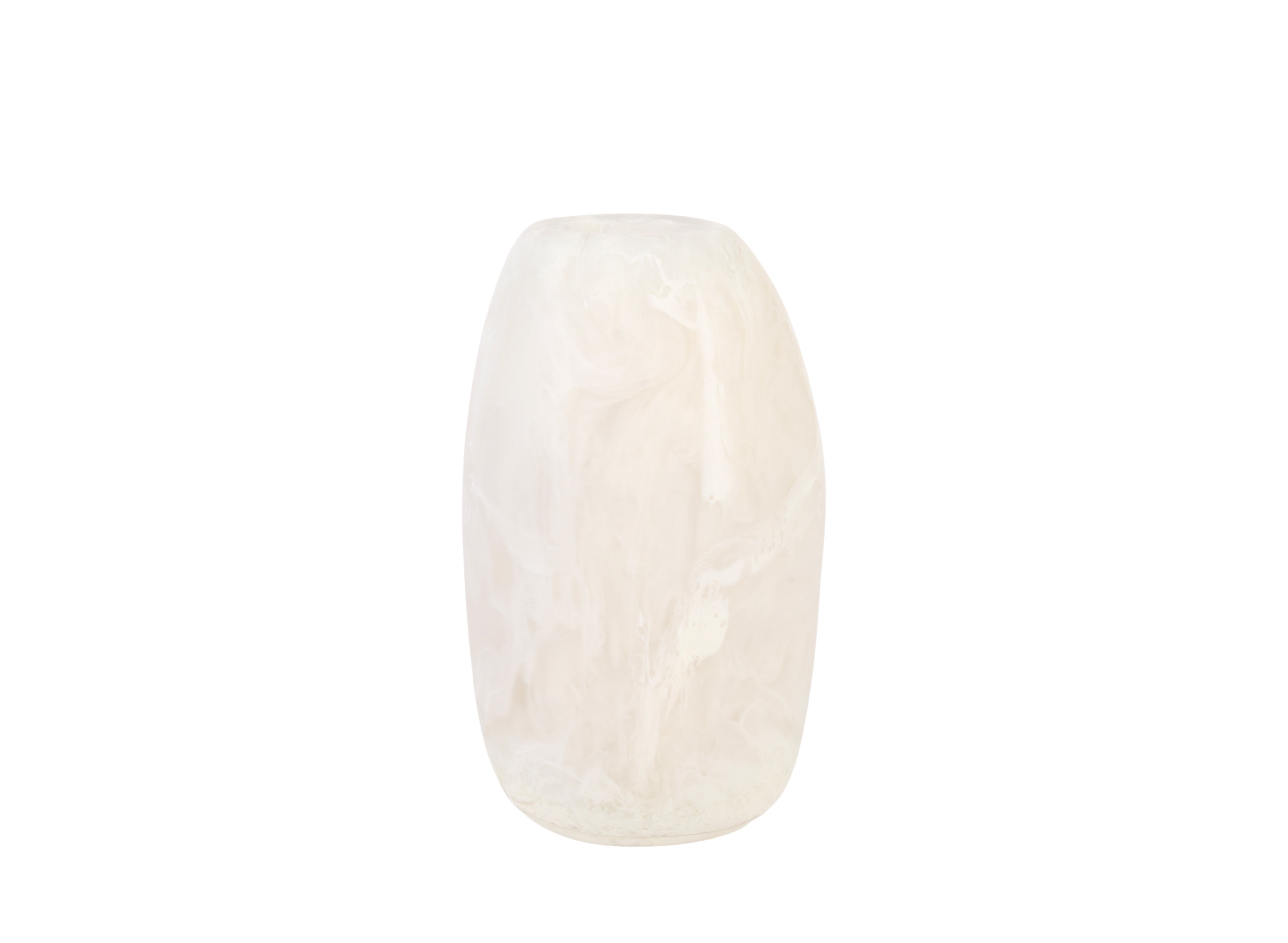 Medium Resin Pebble Vase | Chalk Swirl