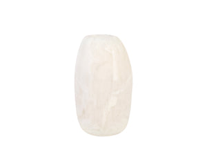 Medium Resin Pebble Vase | Chalk Swirl