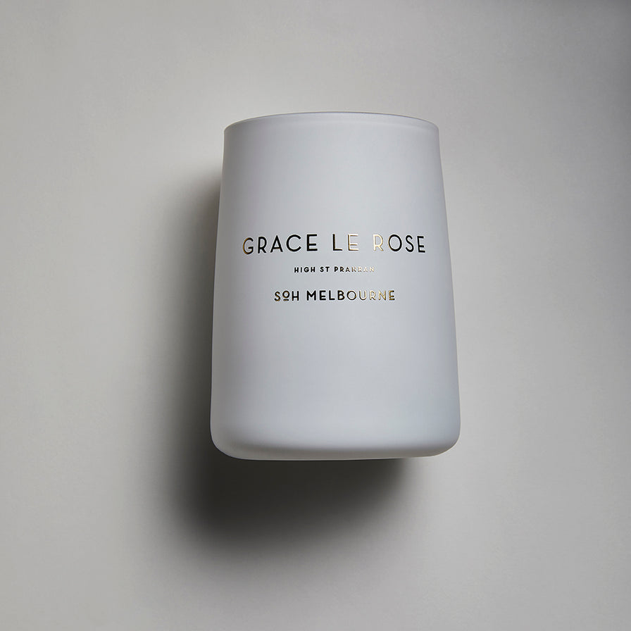 Grace Le Rose White Matte Glass | Soy Wax Candle