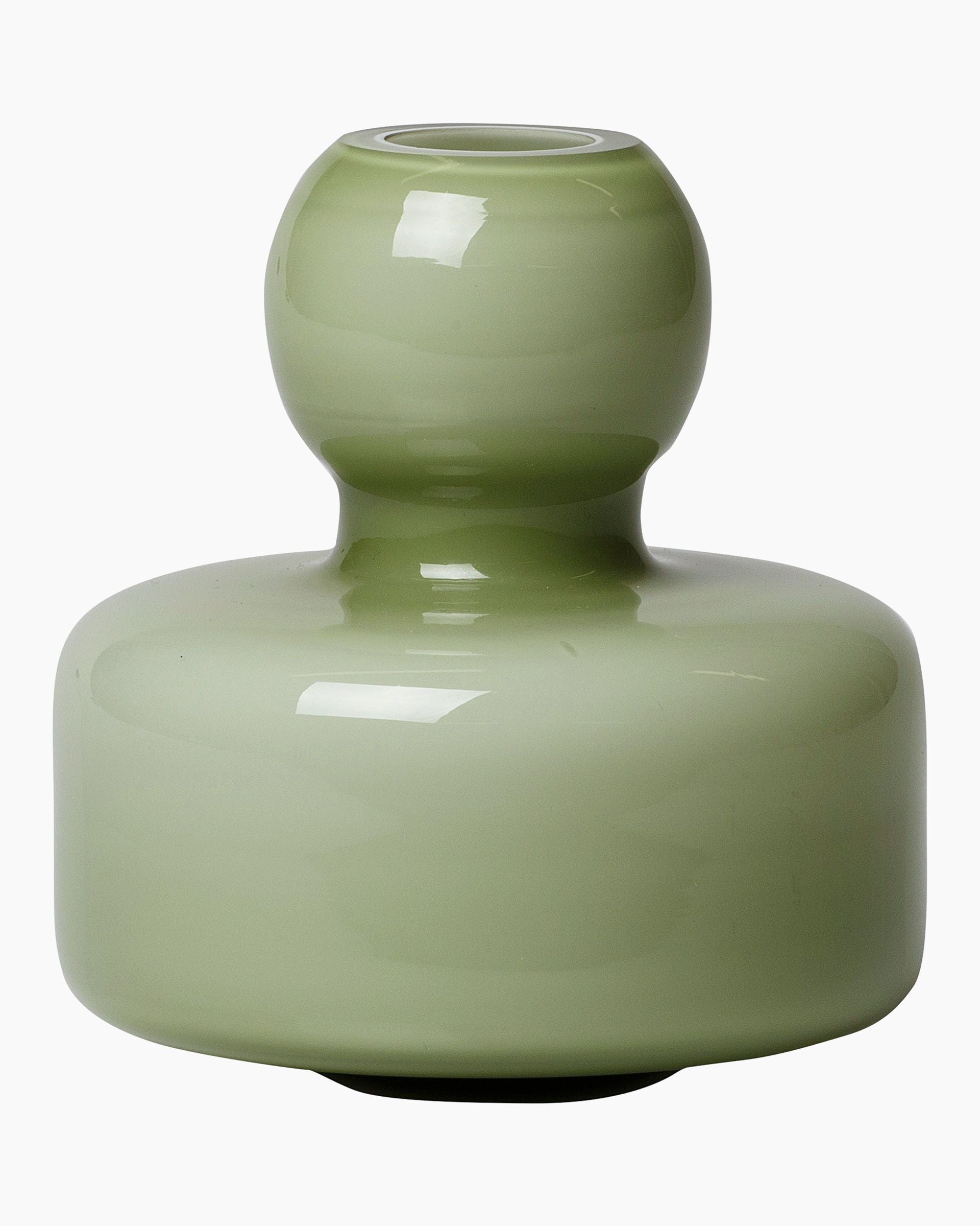 Glass Flower Vase | Olive Opal | 10.4x10cm