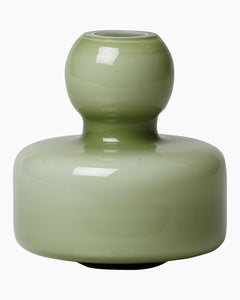 Glass Flower Vase | Olive Opal | 10.4x10cm