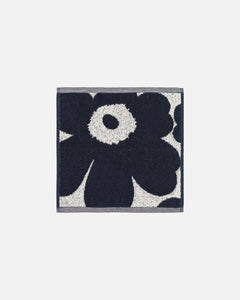Unikko Mini Towel 30x30cm | Cotton, Dark Blue