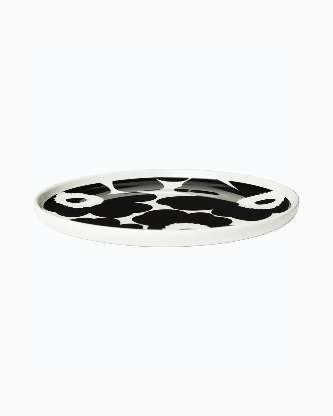 Oiva / Unikko Plate 20 Cm | White, Black