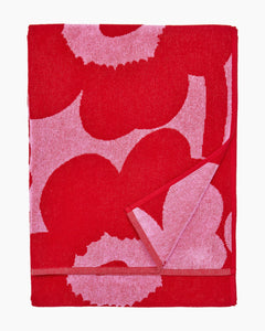 Unikko Bath Towel 70x150cm | Pink, Red