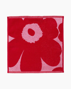 Unikko 迷你毛巾 25x25cm |红色、粉色