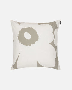 Unikko Cushion Cover 50x50cm | Light Grey and Off-White