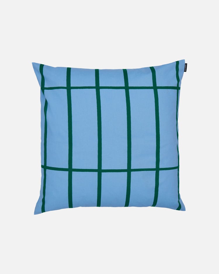 Tiiliskivi Cushion Cover 50 x 50cm Light Blue and Green