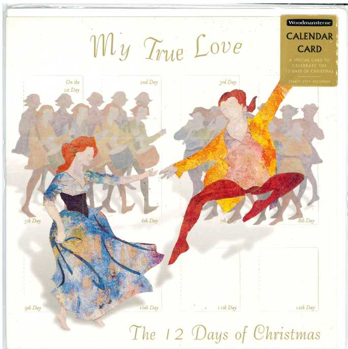 Dance With My True Love Christmas Calendar Card