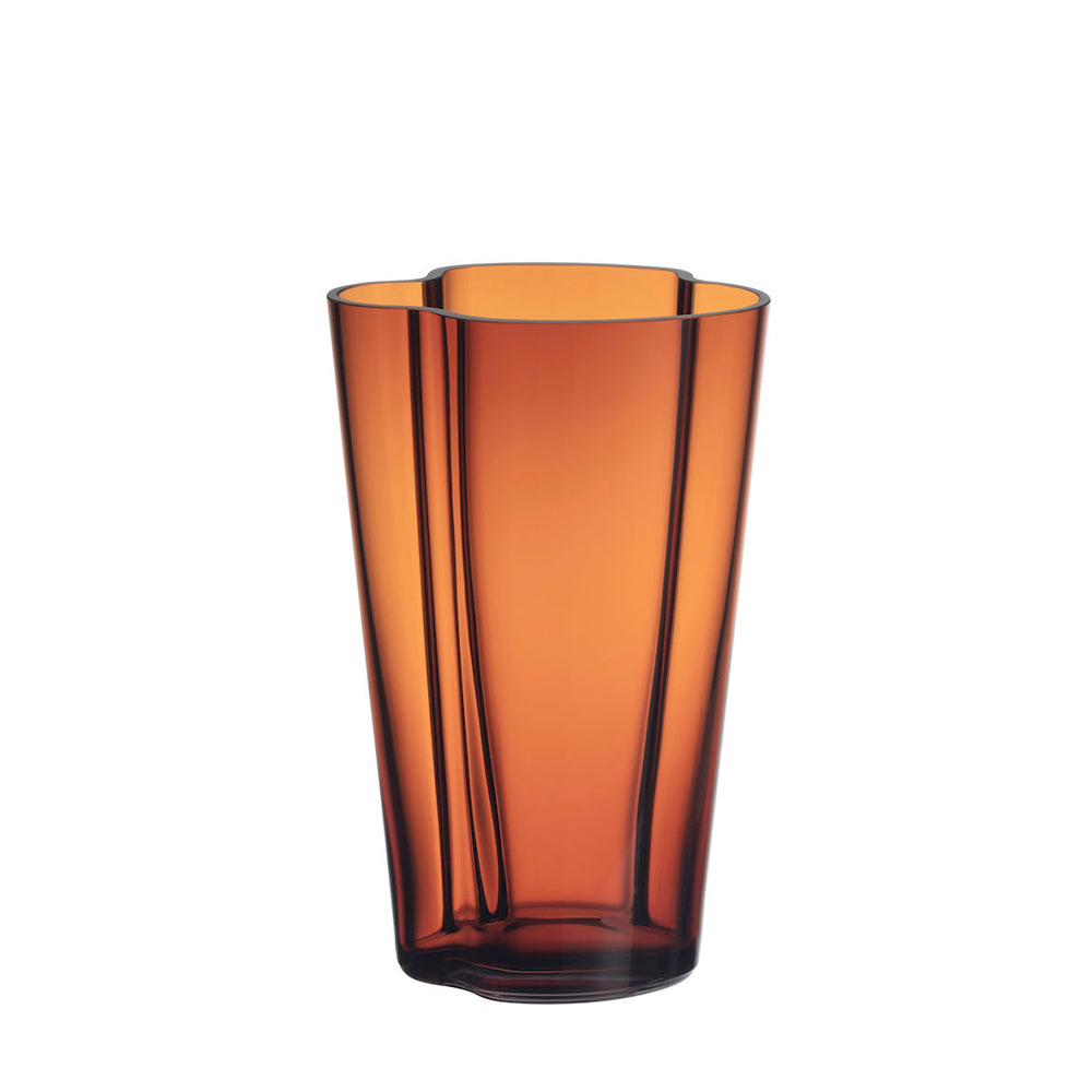 Aalto Hand Blown Glass Vase 22cm | Copper