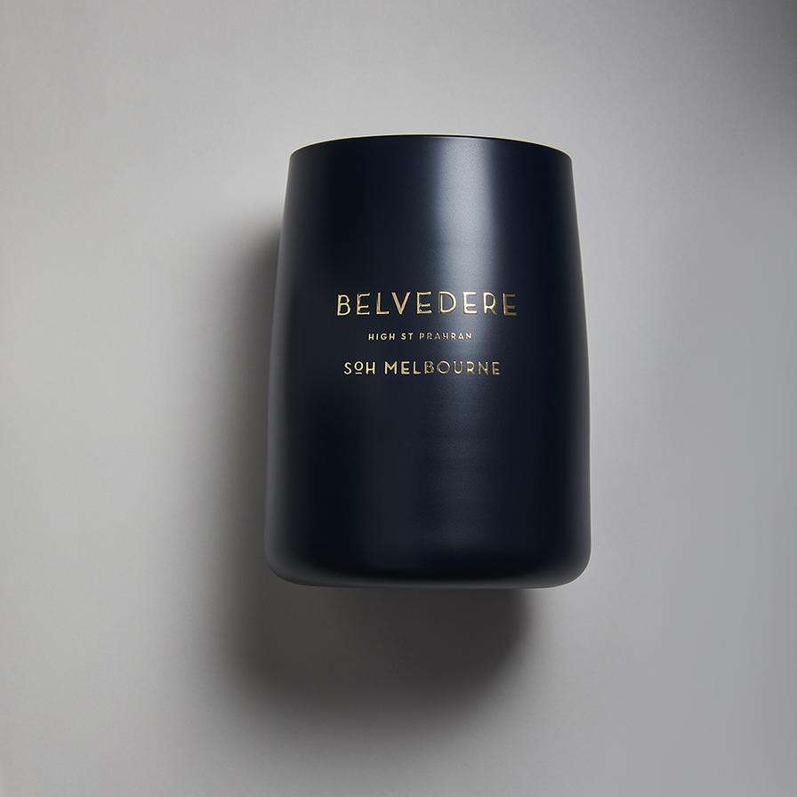 Belvedere Navy Matte Glass | Soy Wax Candle