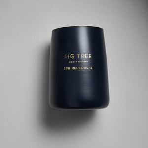 Fig Tree Navy Matte Glass | Soy Wax Candle