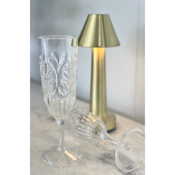 Acrylic Champagne Flute | Scollop Clear