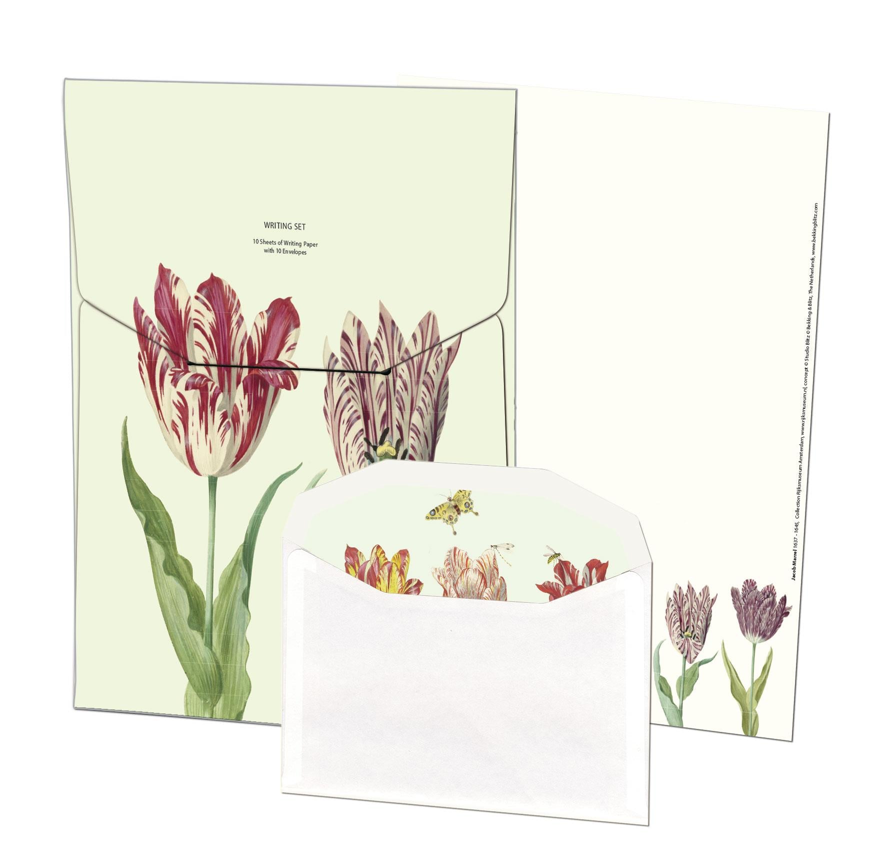 Luxurious Floral Writing Set - 10x Sheets & Envelopes