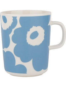 Oiva / Unikko mug 250ml | Sky blue, White