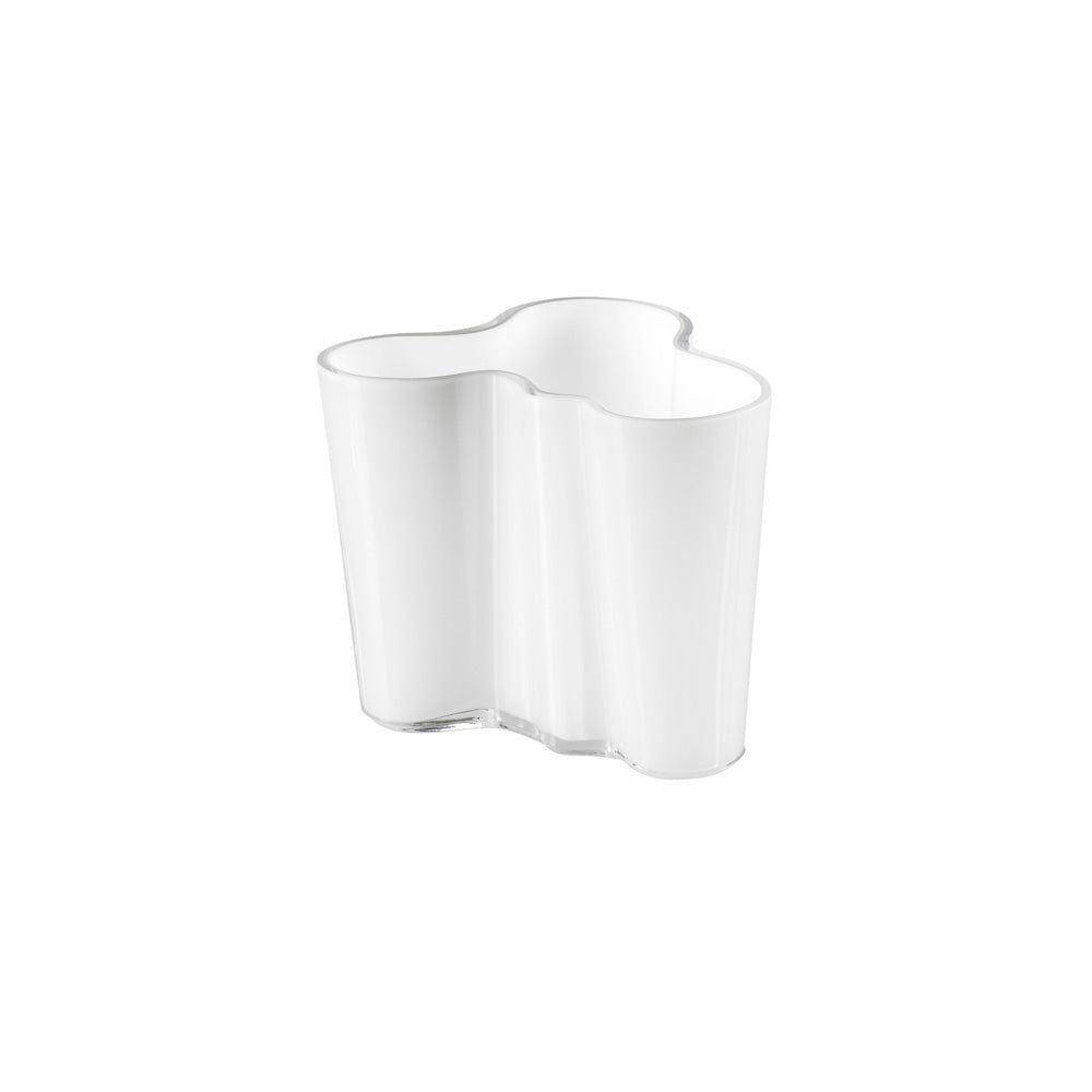 Alvar Aalto Glass Vase White 9.5cm