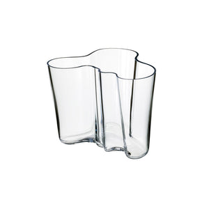 Aalto Hand Blown Glass Vase | Clear | 12cm