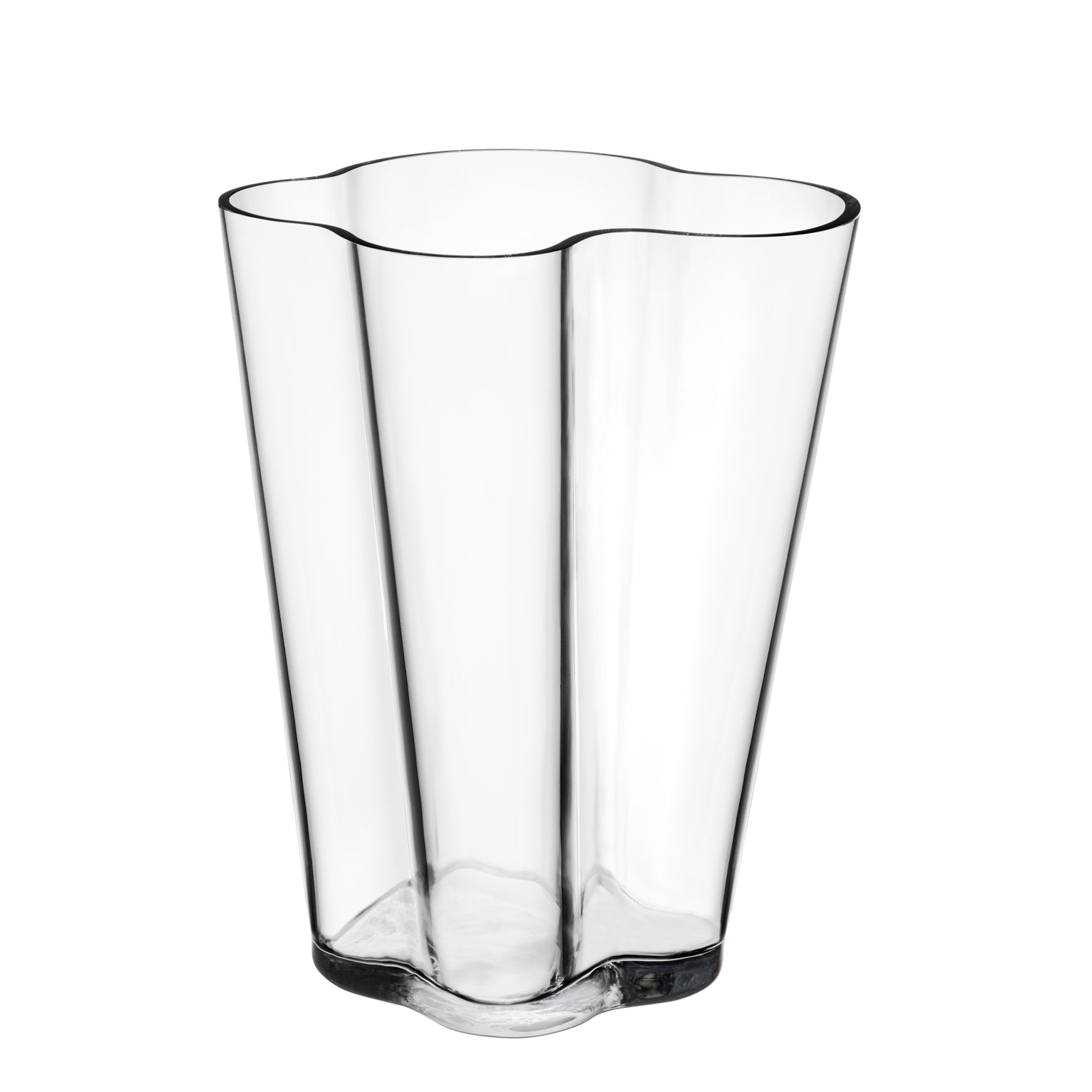 Alvar Aalto Hand Blown Glass Vase Clear 27cm