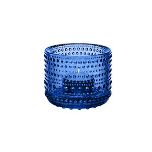 Kastehelmi Glass Tealight Candle Holder | Ultramarine Blue | 6.4cm