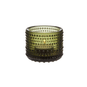 Kastehelmi Votive Glass Tealight Candle Holder | Moss | 6.5cm