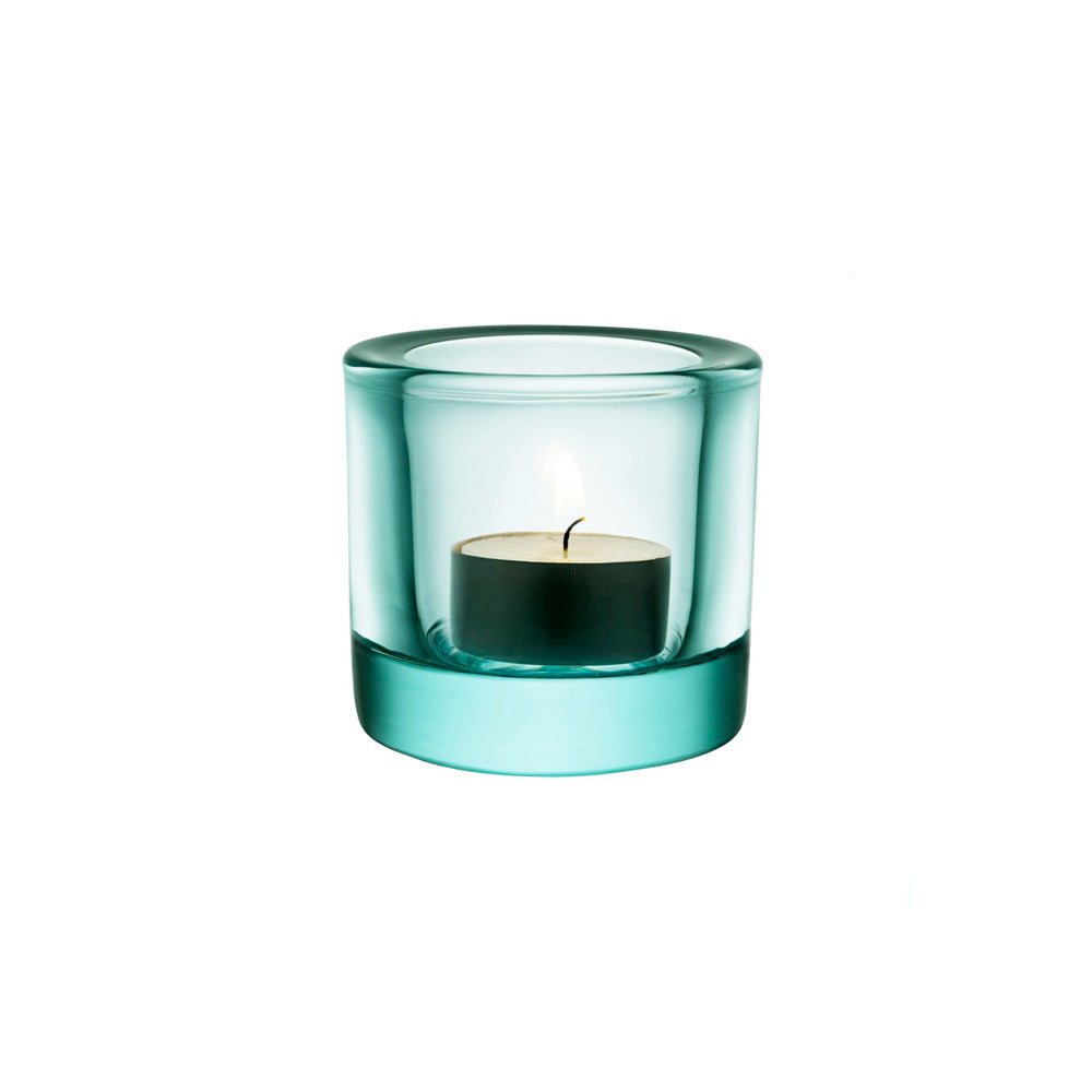 Kivi Votive Glass Tealight Candle Holder | Water Green | 6cm