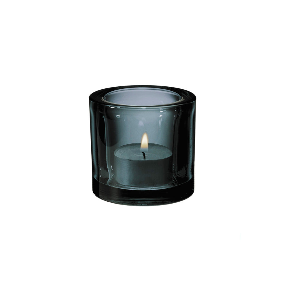 Kivi Votive Glass Tealight Candle Holder | Grey | 6 cm