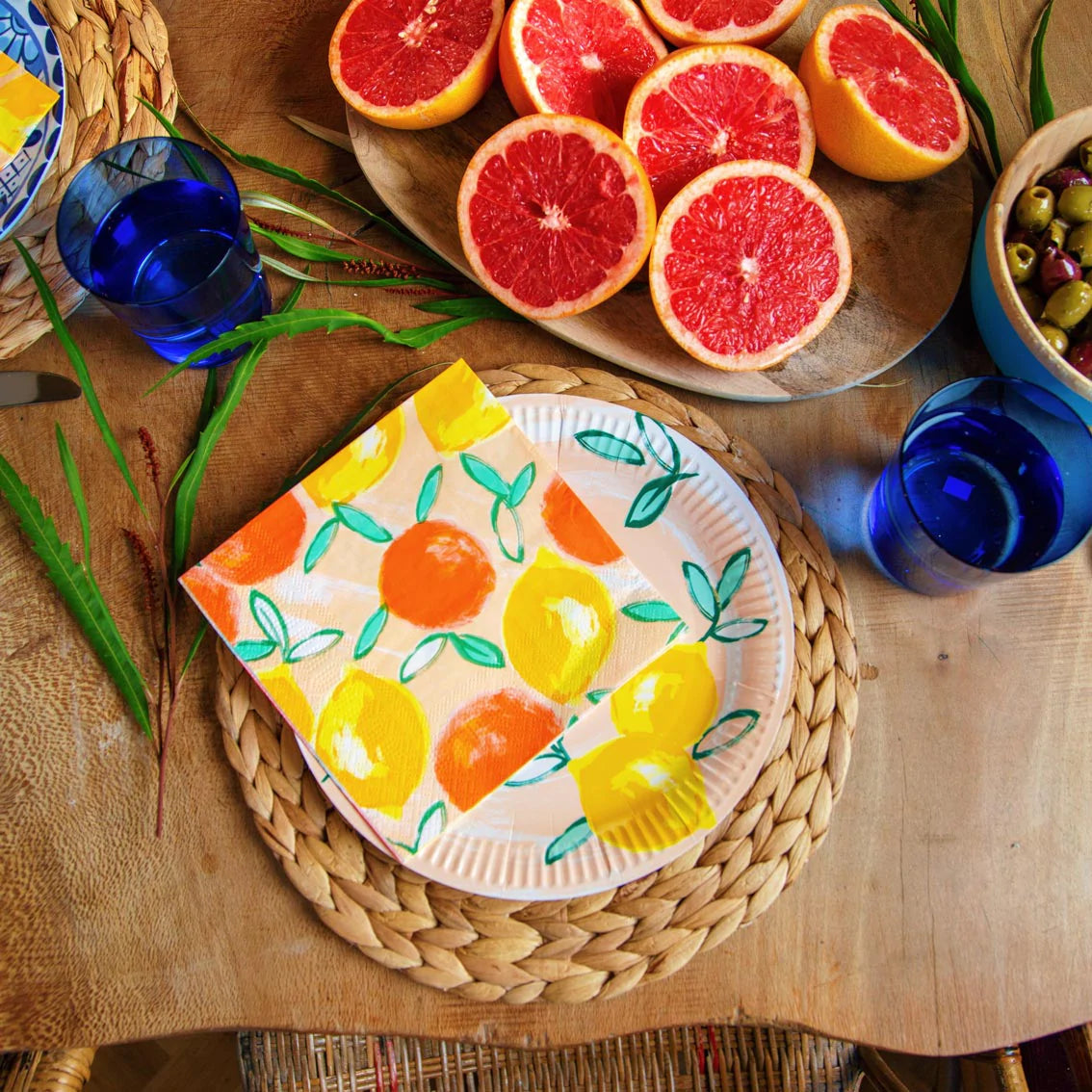 Citrus Fruit recyclable Paper Napkins | 20pk