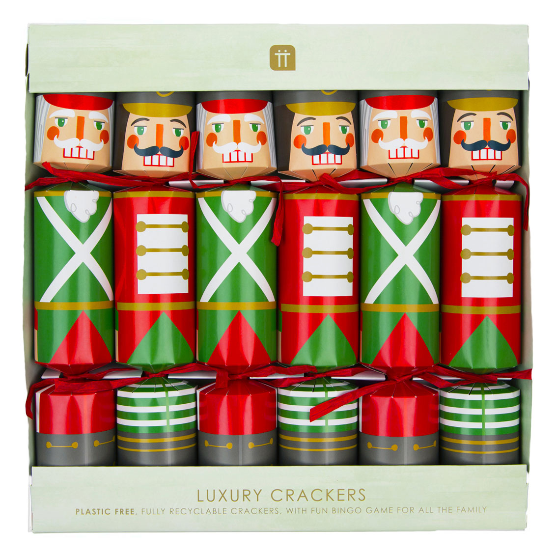 Bingo Nutcracker Christmas Crackers | 6pk | 30cm