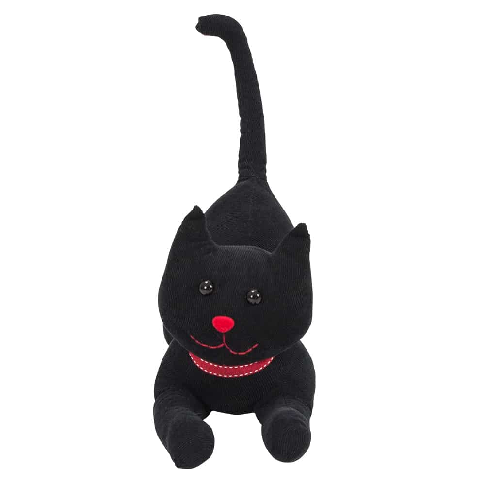 Doorstop Cat - Black Cord