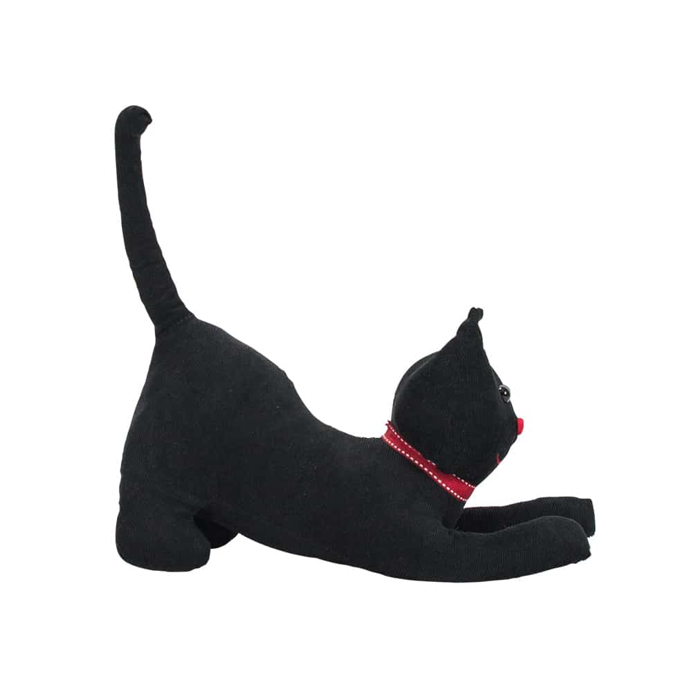 Doorstop Cat - Black Cord