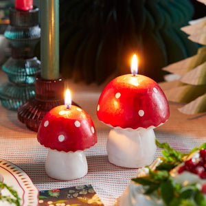 Small Red Toadstoll Candle