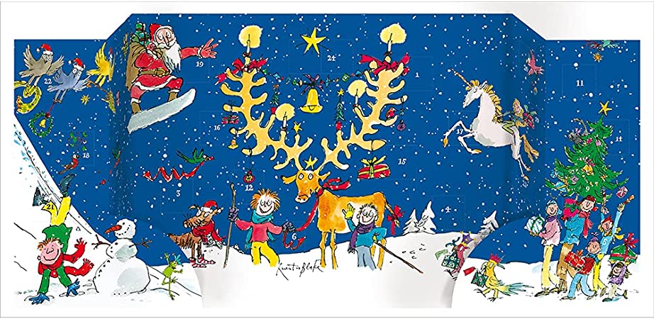 Quentin Blake Blue 3D Advent Calendar