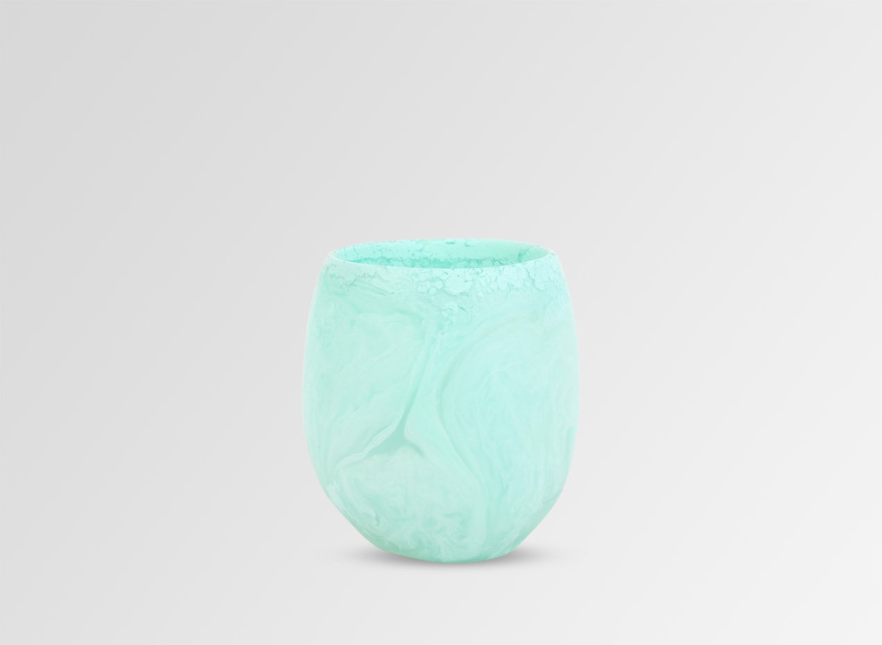 Large Resin Rock Cup | Mint