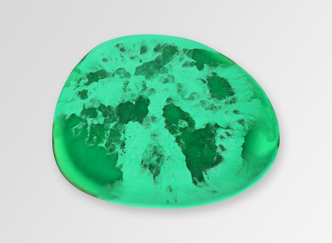 Resin Pebble Platter | Leaf
