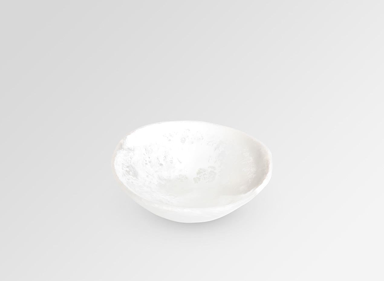 Resin Flow Soy Dish | Snow Swirl