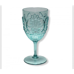 Acrylic Wine Glass | Scollop Sea Foam | 19x9cm